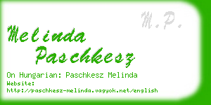 melinda paschkesz business card